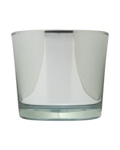 Conner Regular Shiny Planter Glass silver h12,5 d14,5