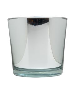 Conner Regular Shiny Planter Glass silver h16 d17