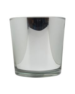Conner Regular Shiny Planter Glass silver h19 d19