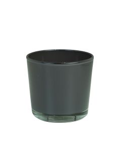 Conner Regular Planter Glass warm grey h12,5 d14,5