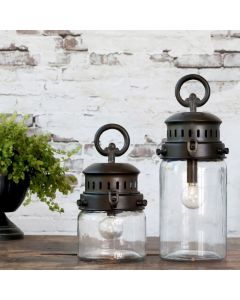 French Stable Lantern incl. bulb & timer