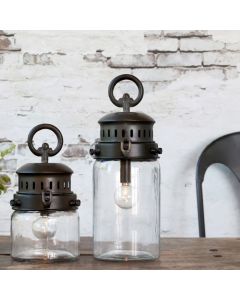 French Stable Lantern incl. bulb & timer