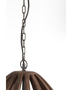 Hanging lamp Ø47x56 cm HARANKA wood chocolate brown