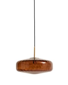 Hanging lamp Ø30x17 cm PLEAT glass brown+gold