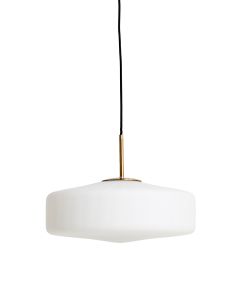 Hanging lamp Ø40x17 cm PLEAT glass matt white+gold