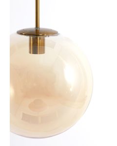 Hanging lamp 3L 120x30x30 cm MEDINA glass amber+gold