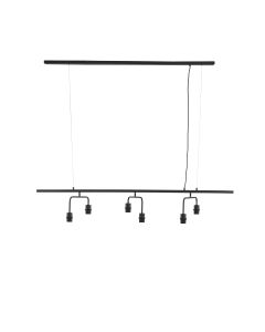 Hanging lamp 6L 160x50x25 cm EDISA matt black