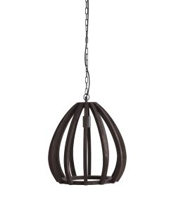 Hanging lamp Ø40x42 cm BARSIA wood dark brown