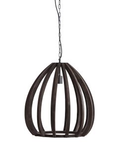 Hanging lamp Ø50x54 cm BARSIA wood dark brown