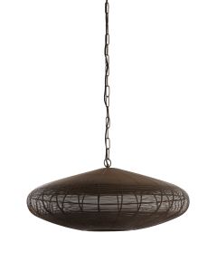 Hanging lamp Ø51x20 cm BAHOTO matt dark brown