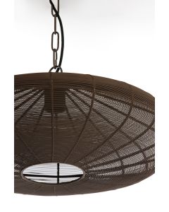 Hanging lamp Ø51x20 cm BAHOTO matt dark brown