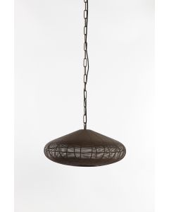 Hanging lamp Ø60x23 cm BAHOTO matt dark brown