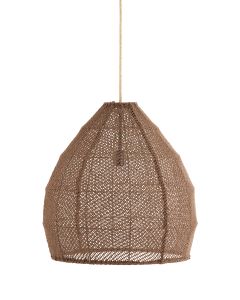 Hanging lamp Ø50x50 cm MAKASSAR silk chocolate brown