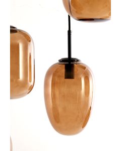 A - Hanging lamp 10L E14 120x18x23 cm MEZZA glass brown