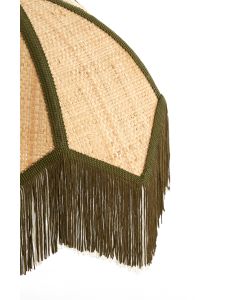 Wall lamp 33x25x47 cm SULINA raffia natural+green