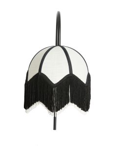 Wall lamp 33x25x47 cm SULINA linen white+black