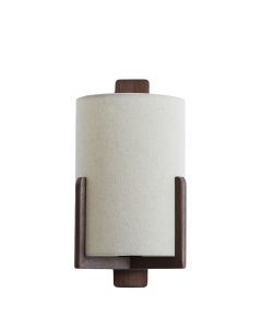 Wall lamp 22x18x36 cm LITTO dark brown+linen natural