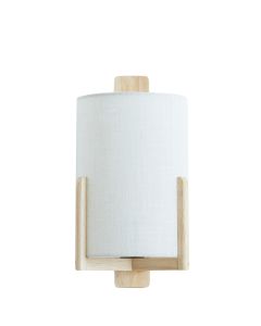 Wall lamp 22x18x36 cm LITTO natural+linen white