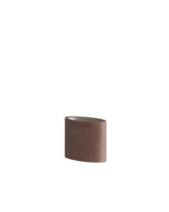 Shade oval straight slim 30-15-25 cm VELOURS chocolate brown