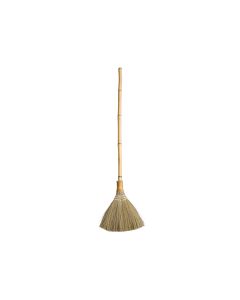 Sweeping broom nat. straw handle bamboo
