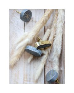 Knob w. brass edge