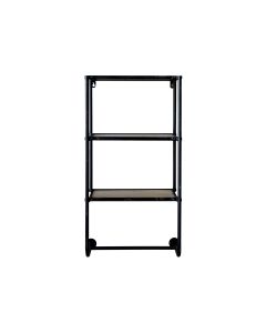 Shelf for wall w. 2 shelves & rack