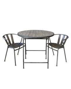 Factory Bistro Set w. 2 chairs & 1 table