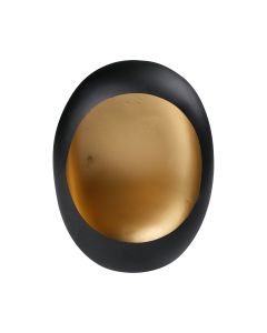 Egg Candleholder Metal black h28 d20
