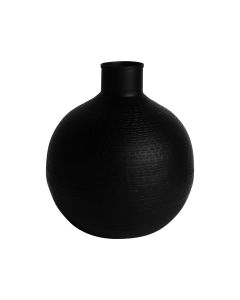 Metal Vase Emelie Black H21 D21