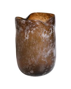 Folded Amber Vase h29,5 d20 (hc)