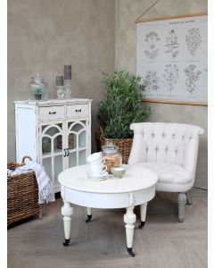 French Armchair in linen fabric
