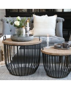 Coffee Table w. wooden lid set of 2