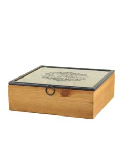 Box w. print and 5 compartments