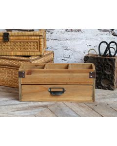 Box w. 3 compartments & 1 drawer