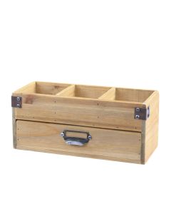 Box w. 3 compartments & 1 drawer