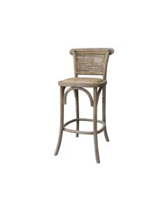 French Bar stool w. wicker seat & backrest