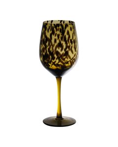 Leopard White Wineglass amber H22,5 D8