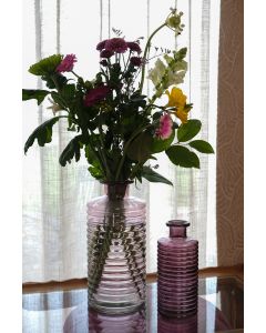 Line Bottle Vase pink h21,5 d9,5