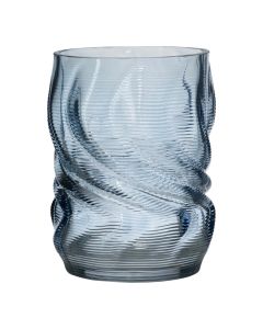 Wavy Vase blue h16 d11,5