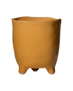 Foot Planter Ceramic amber h10 d12