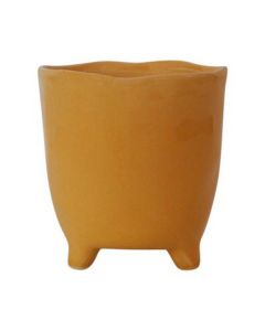Foot Planter Ceramic amber h15 d13,5
