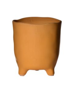 Foot Planter Ceramic amber h16 d15,5