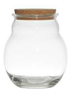 Bubble With Cork Ball Vase h20 d17