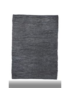 Woven Leather Rug grey 130x170cm