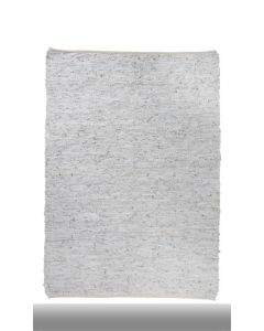 Woven Leather Rug grey 130x170cm