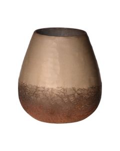 Champagne Carved Vase silver h15 d15
