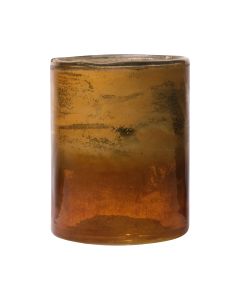 Top Tealightholder gold amber h12,5 d10