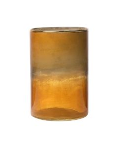 Top Tealightholder gold amber h15 d10