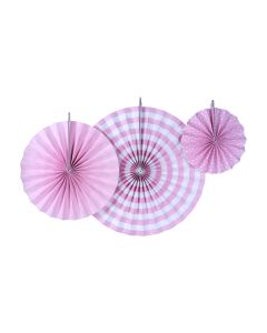 Paper Fairy Pink Fan Set of 3