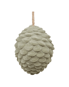 Pinecone in velour for hanging